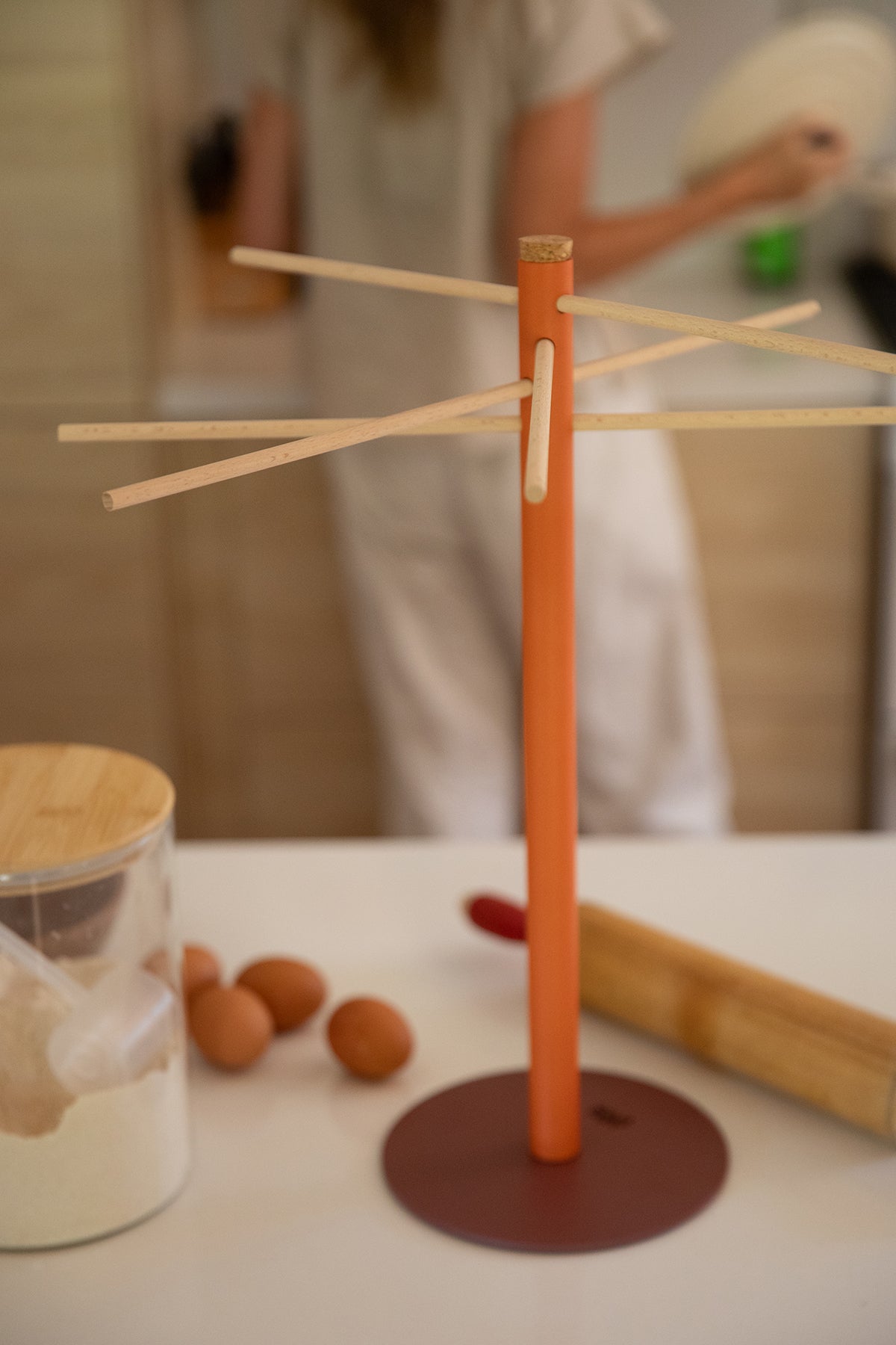 Pasta Drying Rack - Rose/Burnt Orange