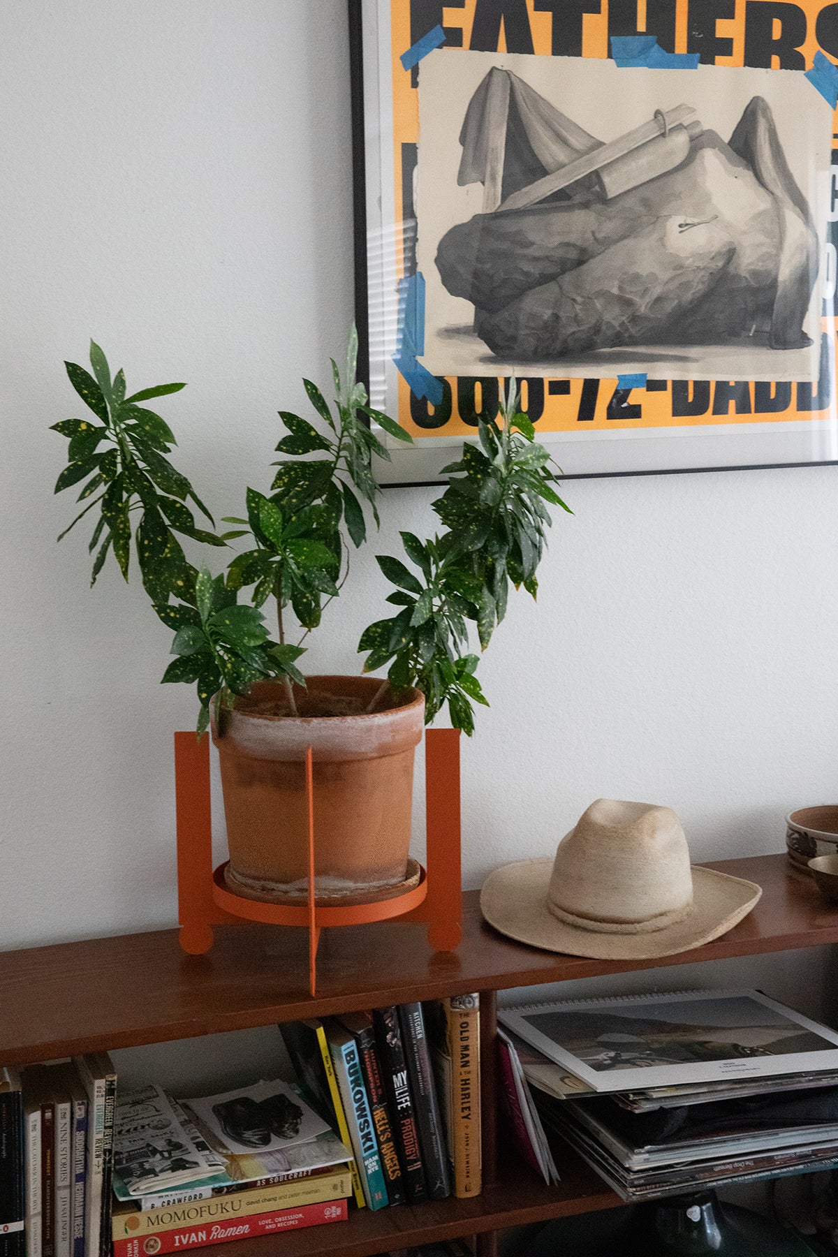 decorative plant stands indoor Plant Stands, Plant Holders by Upton | PALLA Modern Plant Stand - Burnt Orange | Powder-Coated Steel