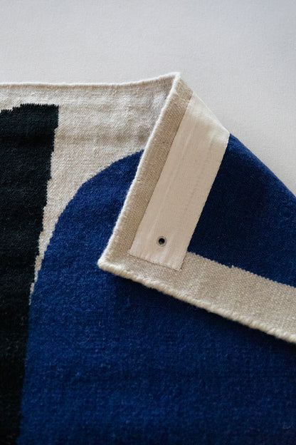 KLAUS - Black/Navy | 42 x 30 | Woven Art | SAMPLE